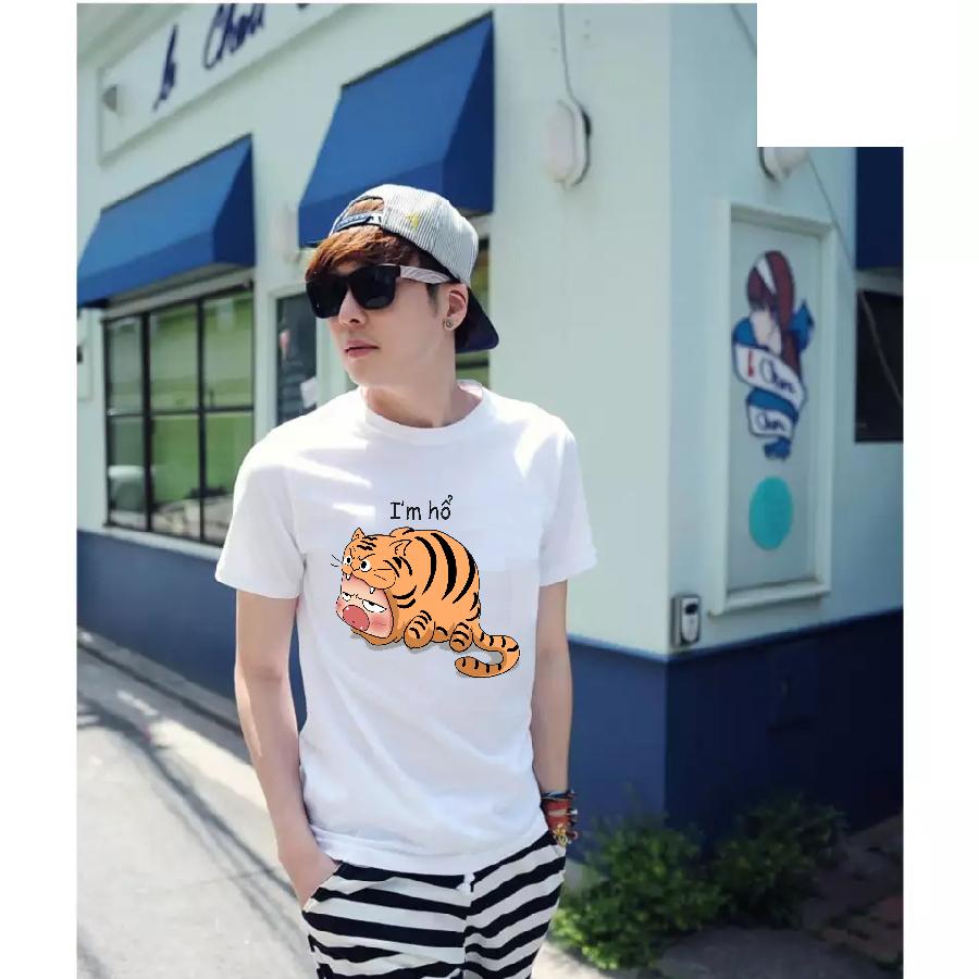Áo thun nam in hình Quỳnh Aka i'm hổ đáng yêu
