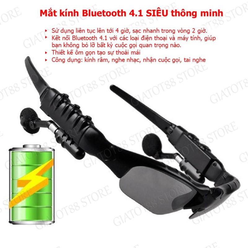 Giá bán Mat Kinh Co Tai Nghe Bluetooth, Kính Thông Minh Có Tai Nghe Blutooth Dễ Dàng Kết Nối Với Điện Thoại , Nghe Nhạc , Nhận Cuộc Gọi Dễ Dàng .