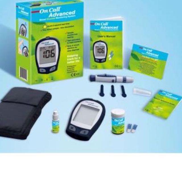 Máy đo đường huyết Acon On call Plus Advanced + Tặng hộp 25 que thử + Hộp 50 kim chích máu