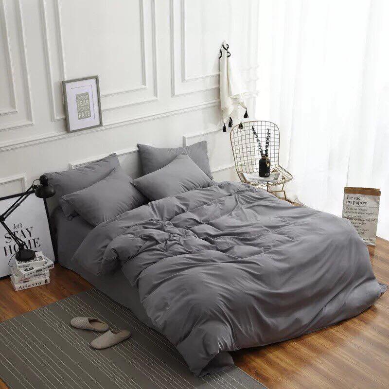 BỘ CHĂN GA GỐI HÀN QUỐC MÀU XÁM 160X200