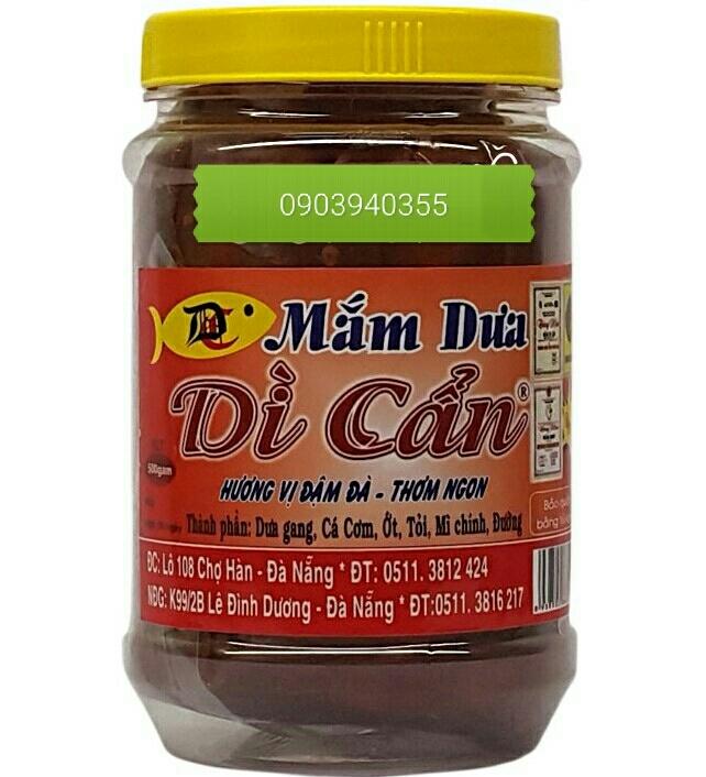 Mắm dưa Dì cẩn Đà Nẵng chợ Hàn hủ 500mg