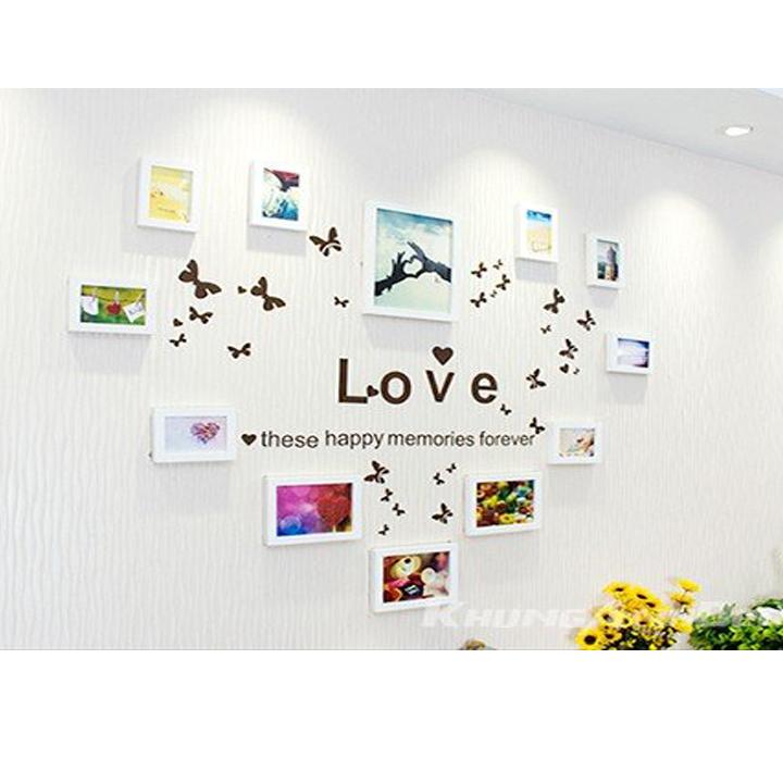 bộ 12 khung ảnh kết hợp decan love