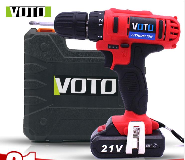 Máy khoan pin 21V hộp nhựa, 2 cục pin