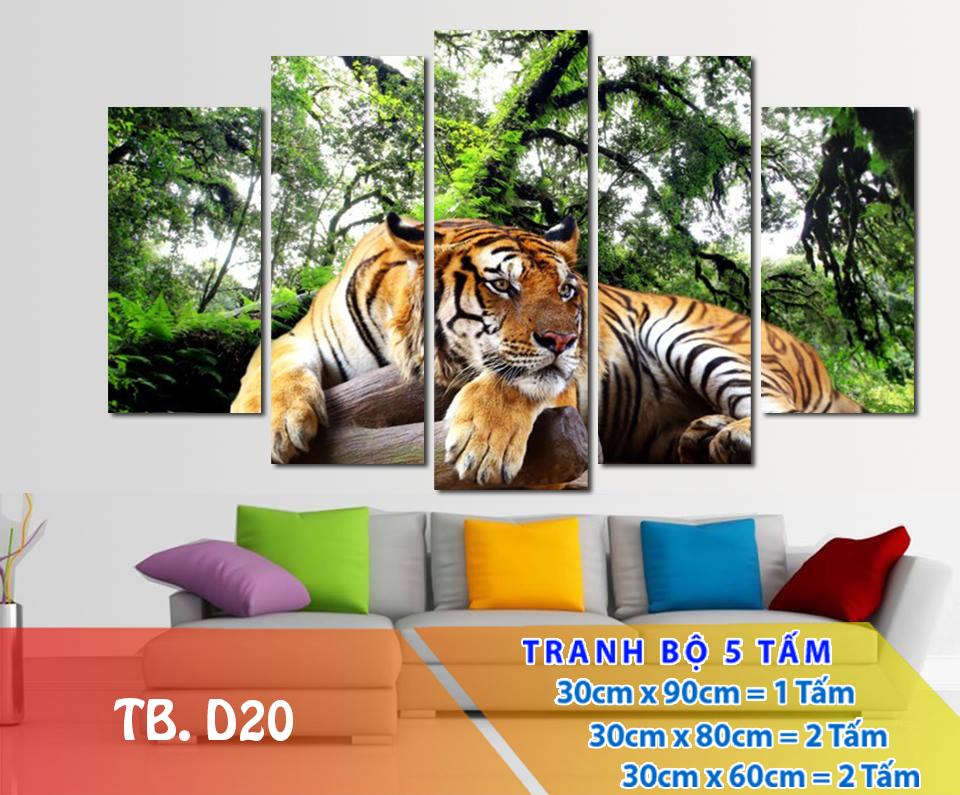 tranh treo tường hổ 3D-1