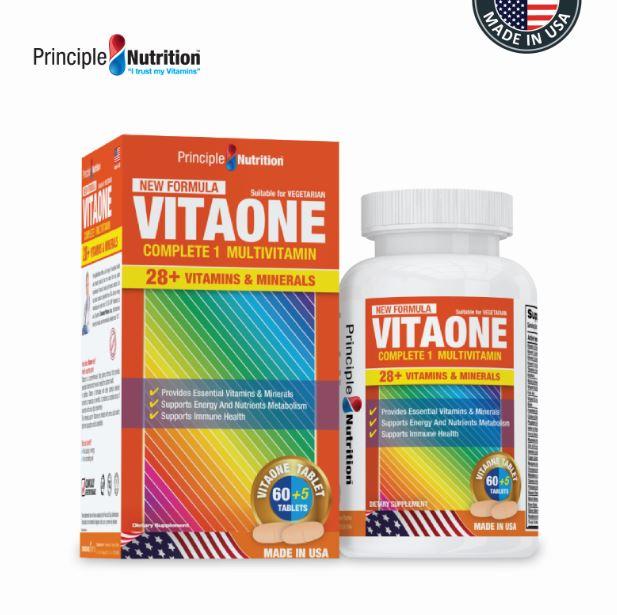 Thực phẩm chức năng Principle Nutrition viên bổ sung vitamin và khoáng chất cho cơ thể hộp 60 + 5 viên