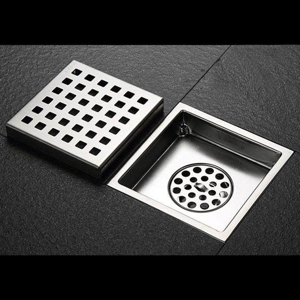 Phễu thoát sàn ngăn mùi hôi 15x15cm ống thoát 5-13cm nx6263