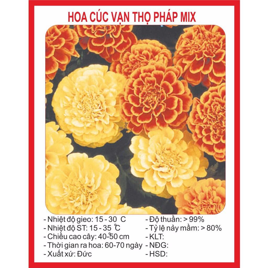 [Lấy mã giảm thêm 30%] Hạt giống Hoa Cúc Vạn Thọ Pháp (50 hạt)