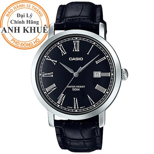 Đồng hồ nam dây da casio anh khuê mtp-e149l-1bvdf
