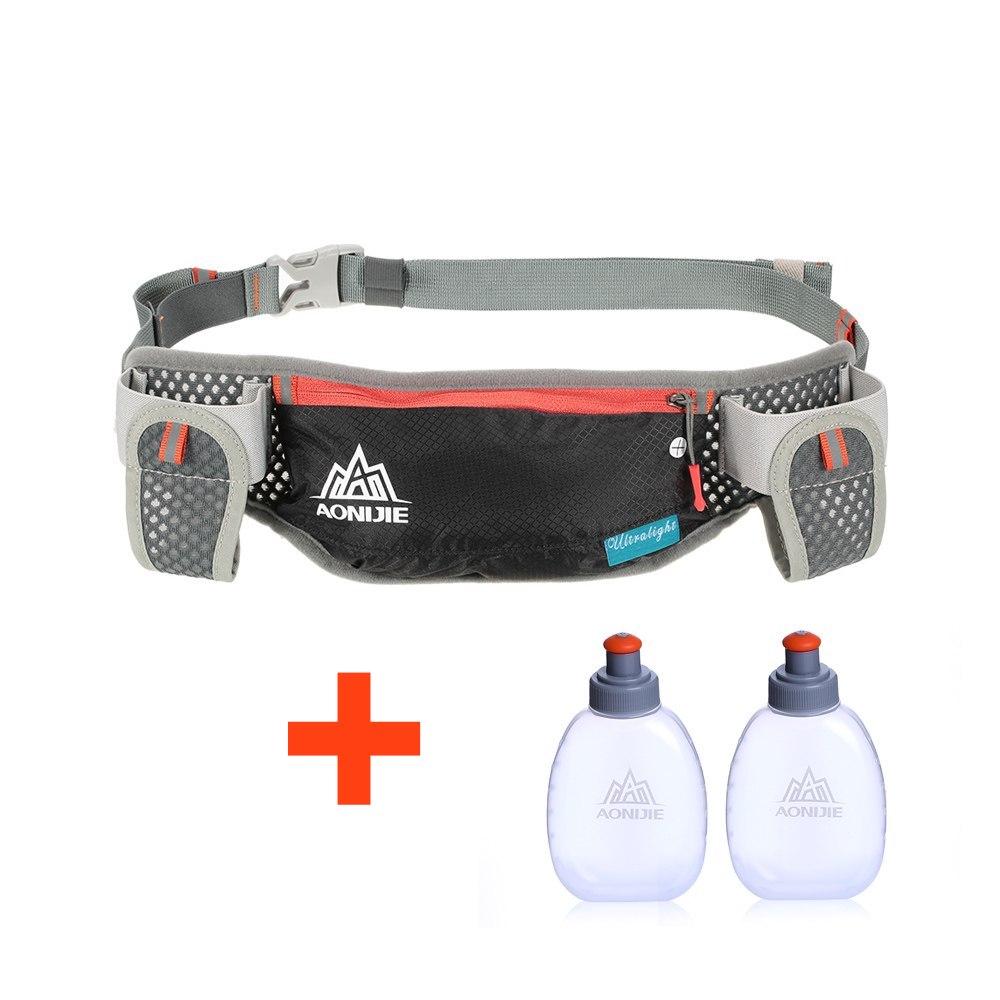 Combo đai chạy bộ AONIJIE E882 màu đen và 2 bình nước 170ml
