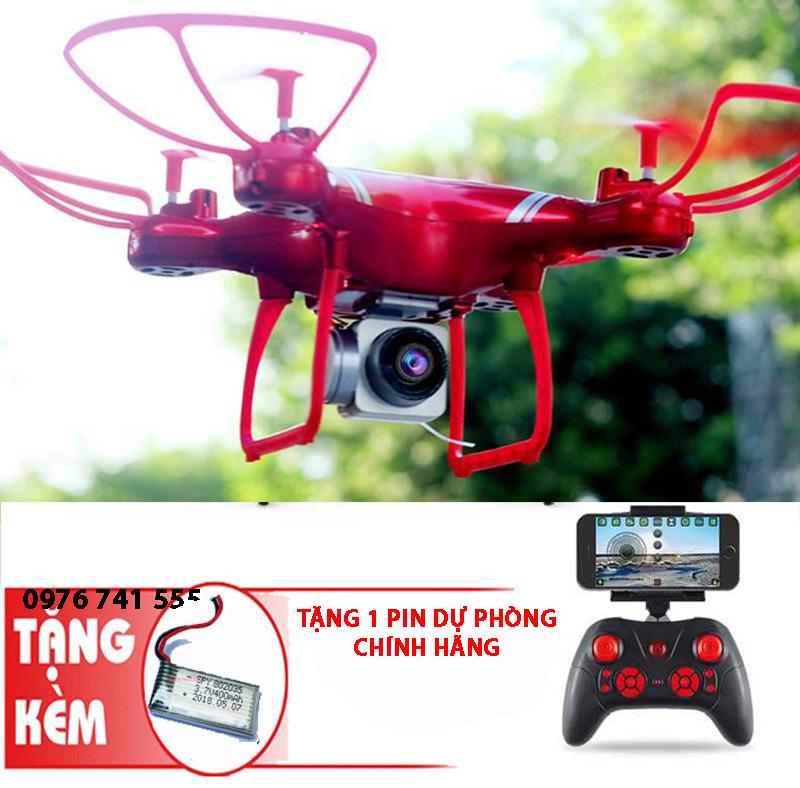 [Bộ 02 pin] Máy bay Flycam KY101 Cao cấp, kết nối Wifi với điện thoại + Tặng tay cầm điều khiển từ xa (3 màu tùy chọn)