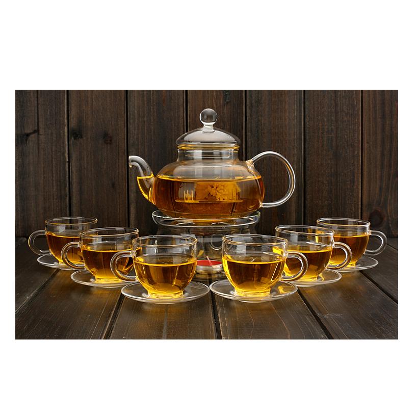 Bộ ấm chén pha trà thủy tinh Zeno SET09