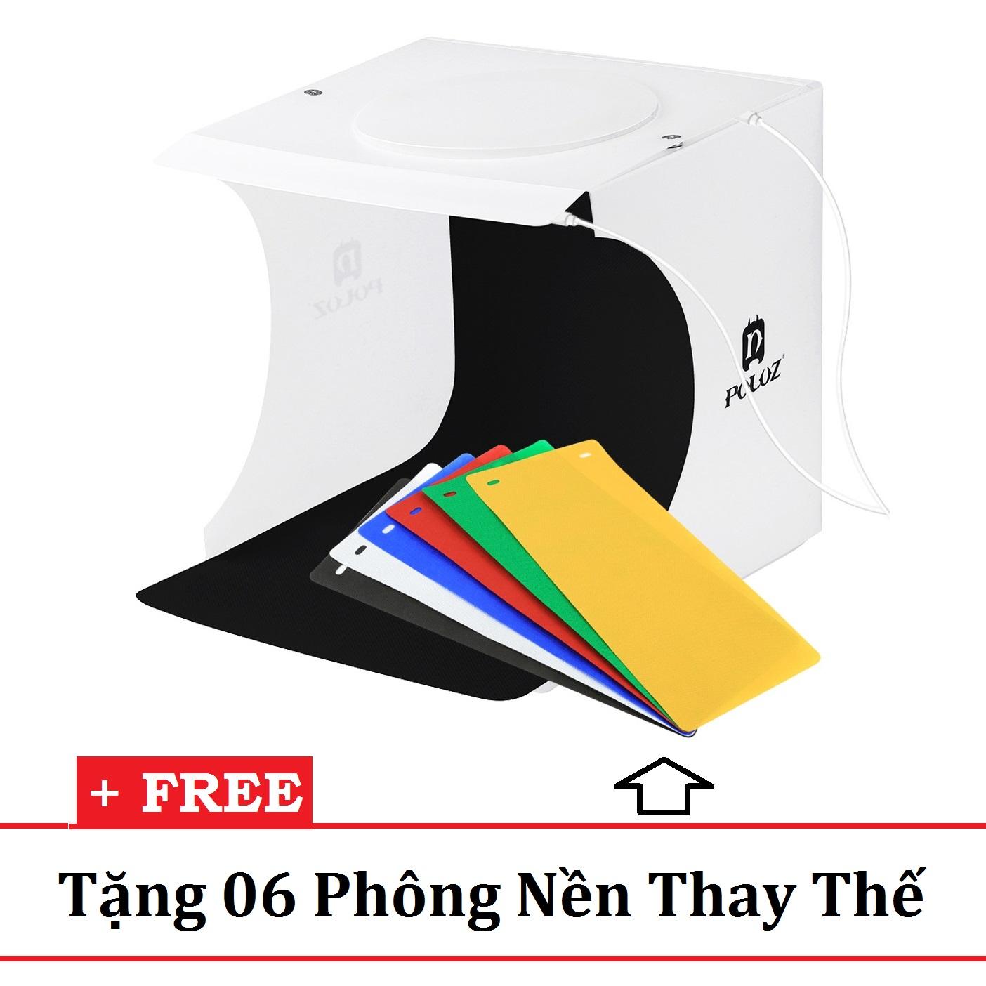 Studio Mini Hỗ Trợ Chụp Hình Chuyên Nghiệp Có LED + Tặng 6 Phông Nền Đủ Màu