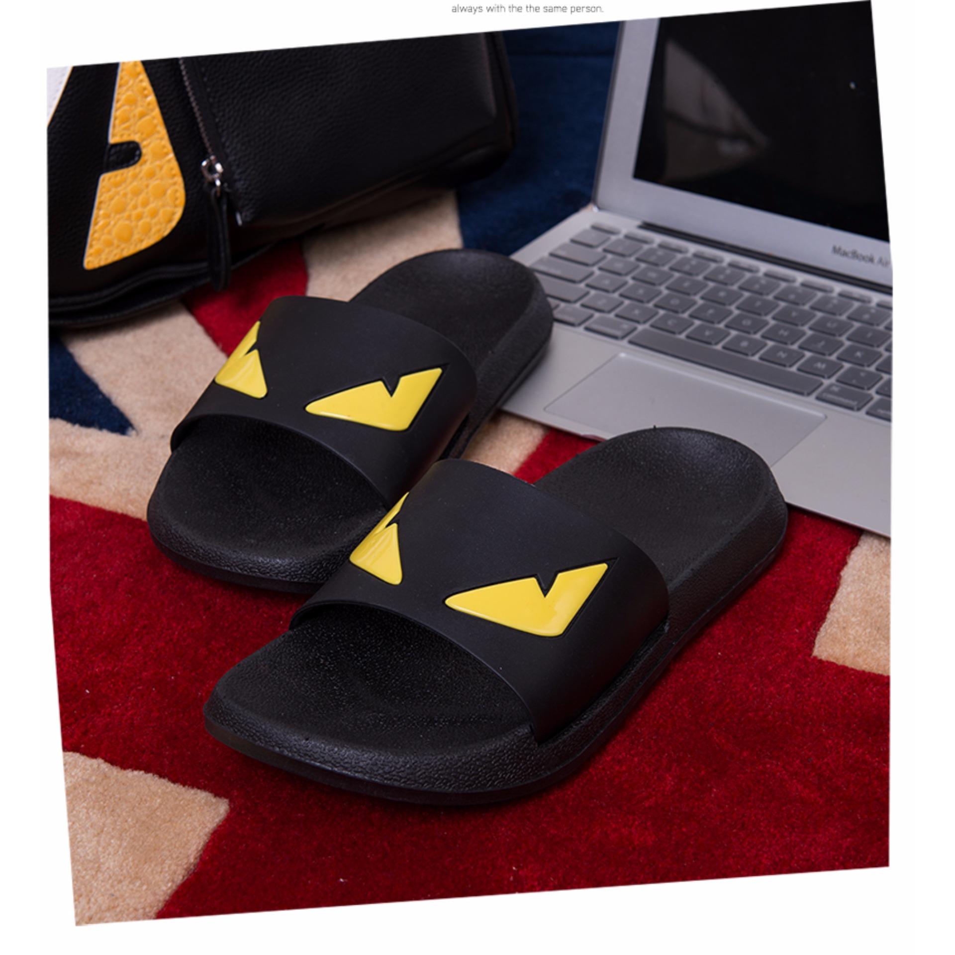 Dép quai ngang họa tiết hình 2 con mắt