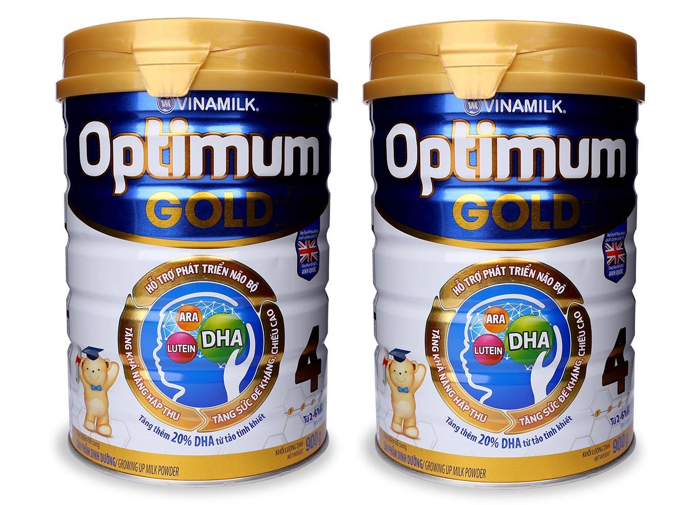 Bộ 2 sữa bột optimum gold step 4 900g