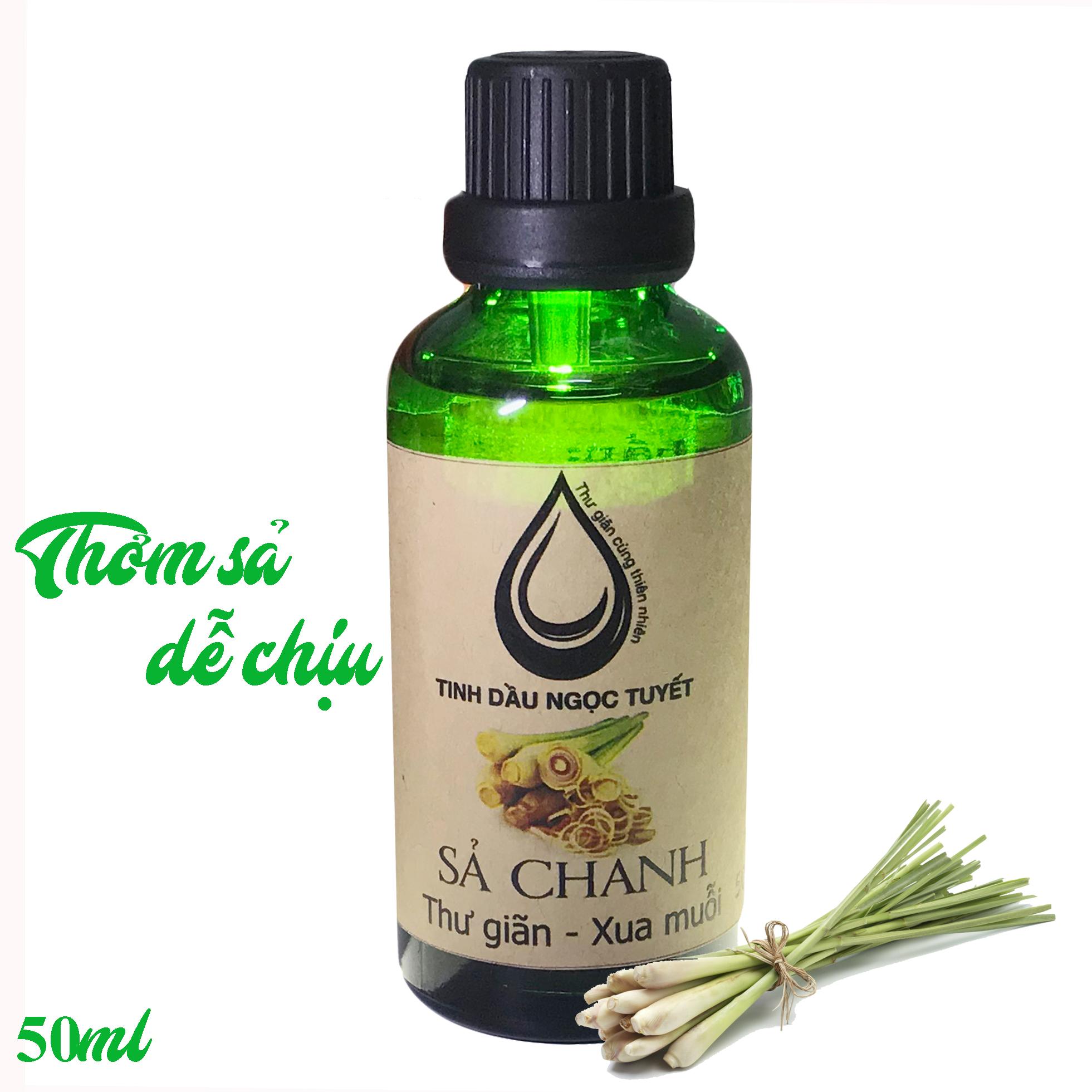 [HCM]Tinh dầu sả chanh thư giản và khử mùi xua đuỗi muỗi Ngọc Tuyết 30ml tặng 5 cây sậy khuếch tán tinh dầu