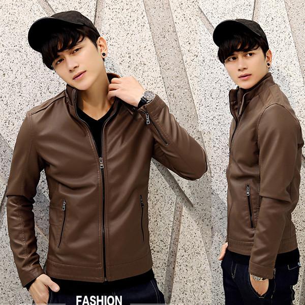 KMan - Áo Khoác Da Nam Trơn Cao Cấp Lót Lông ( Đen . Nâu )