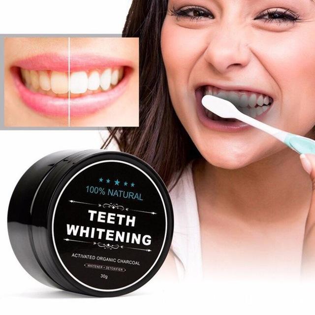Bột tẩy trắng răng than hoạt tính teeth whitening nhập khẩu