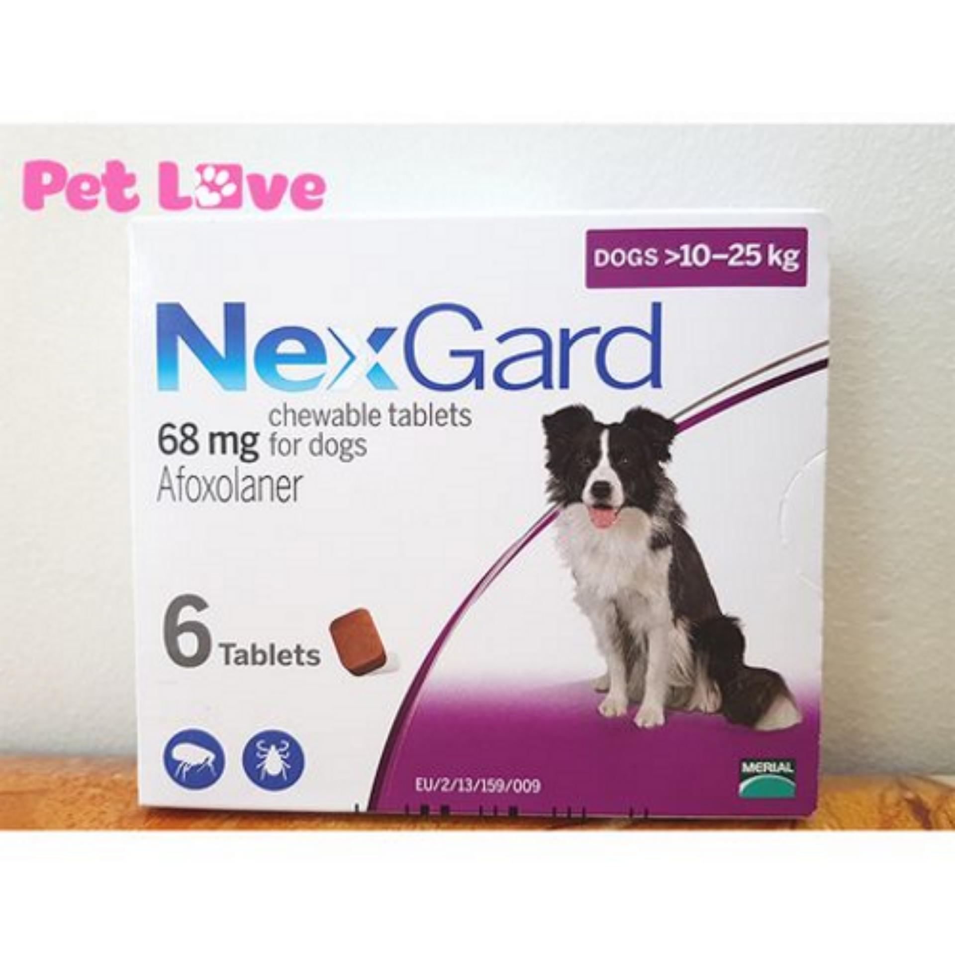 1 hộp NexGard (6 viên) diệt ghẻ, viêm da, ve rận (chó 10 - 25kg)