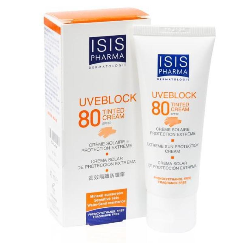 Kem chống nắng màu da bảo vệ da UVEBLOCK 80 Tinted Isis Pharma 40ml