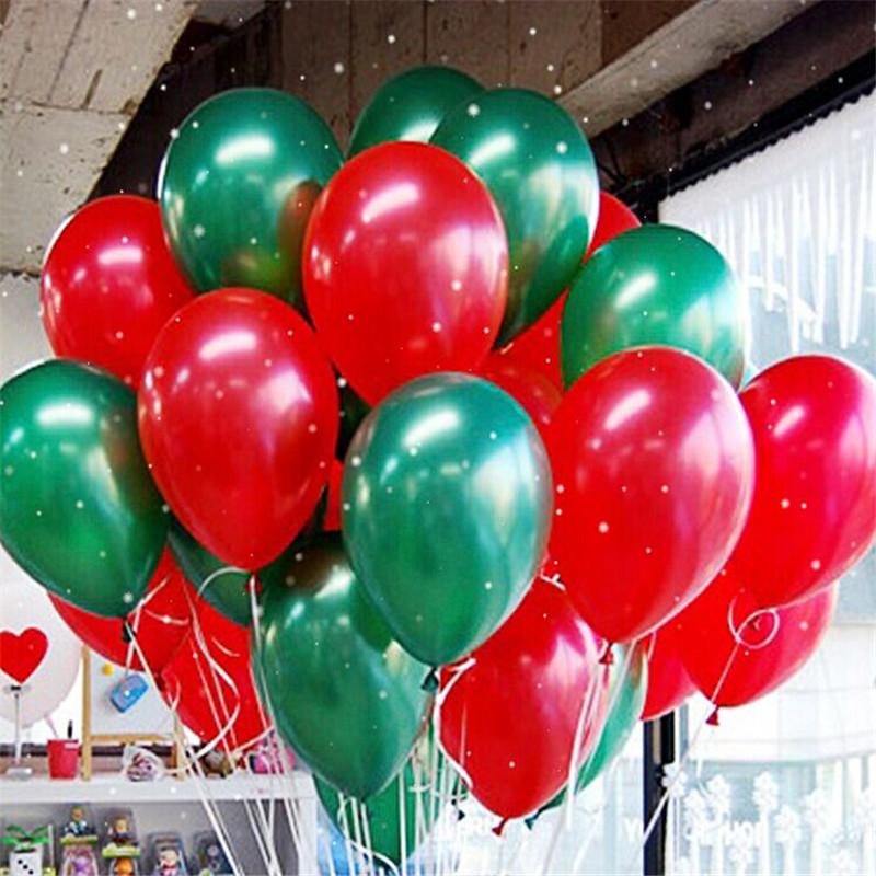 Set 100 vỏ bong bóng màu xanh cổ vịt và đỏ