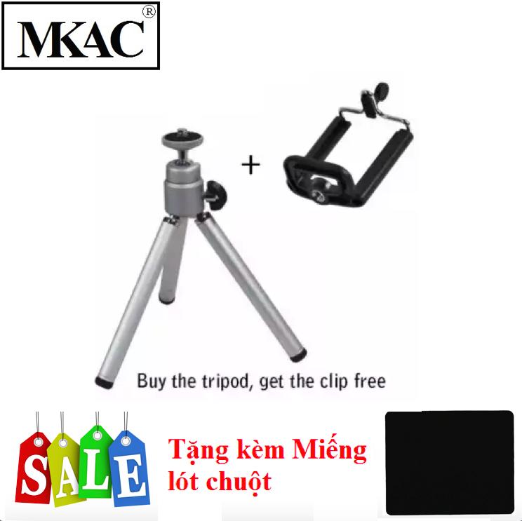 Chân đỡ máy ảnh mini đa năng + giá đỡ điện thoại - MKAC + Tặng Miếng lót chuột