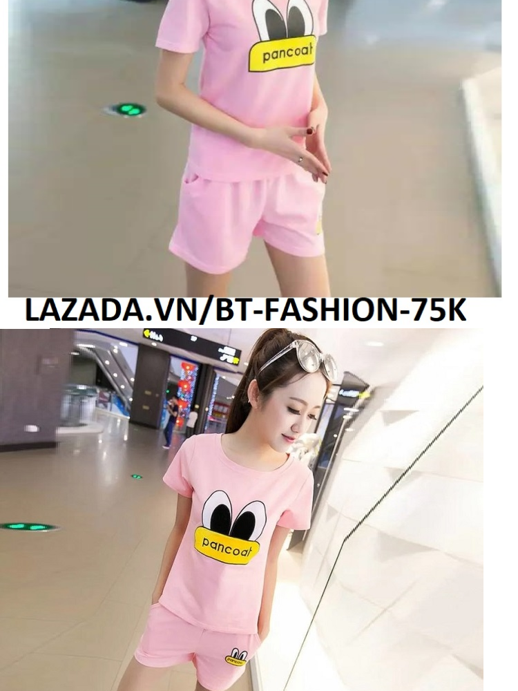 Đồ Bộ Áo Thun Nữ  + Quần Đùi Sọt Thể Thao, Ở Nhà, Đi Ngủ Thời Trang Mới - BT Fashion (ĐN03)