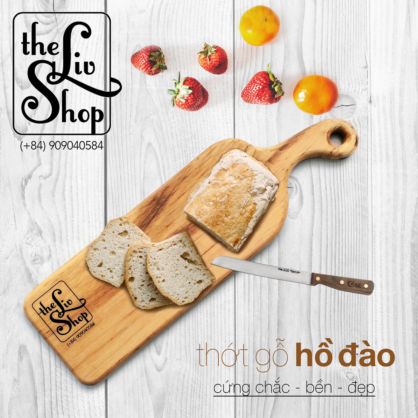 Thớt gỗ hồ đào TheLivShop (dài 40cm)