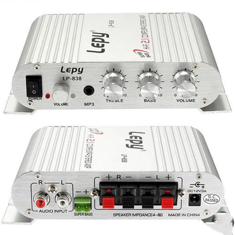 AM LY MINI LEPY LP-838 AMLY 838 - KÈM NGUỒN 12V3A (độ xe máy,xe tải ...)