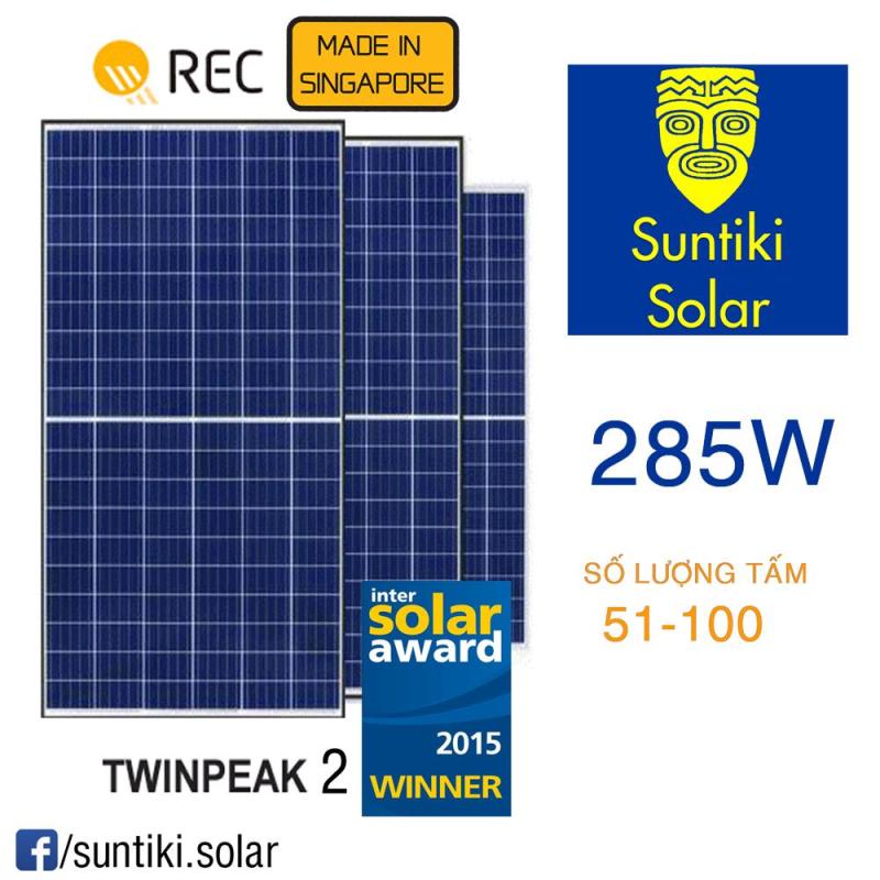 Bảng giá Pin năng lượng mặt trời REC (Solar Panels) 285W(51ĐẾN 100 TẤM)