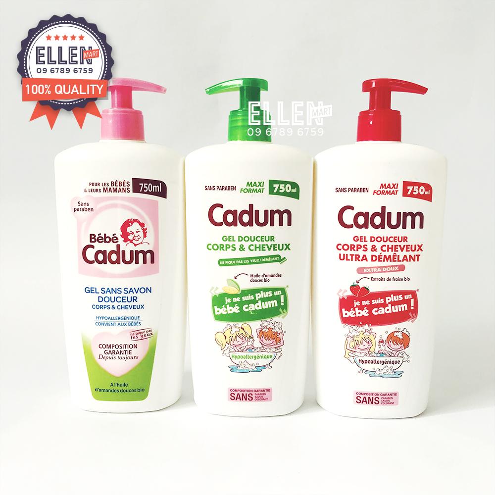 Dầu tắm gội hạnh nhân Bebe Cadum Pháp 750ml