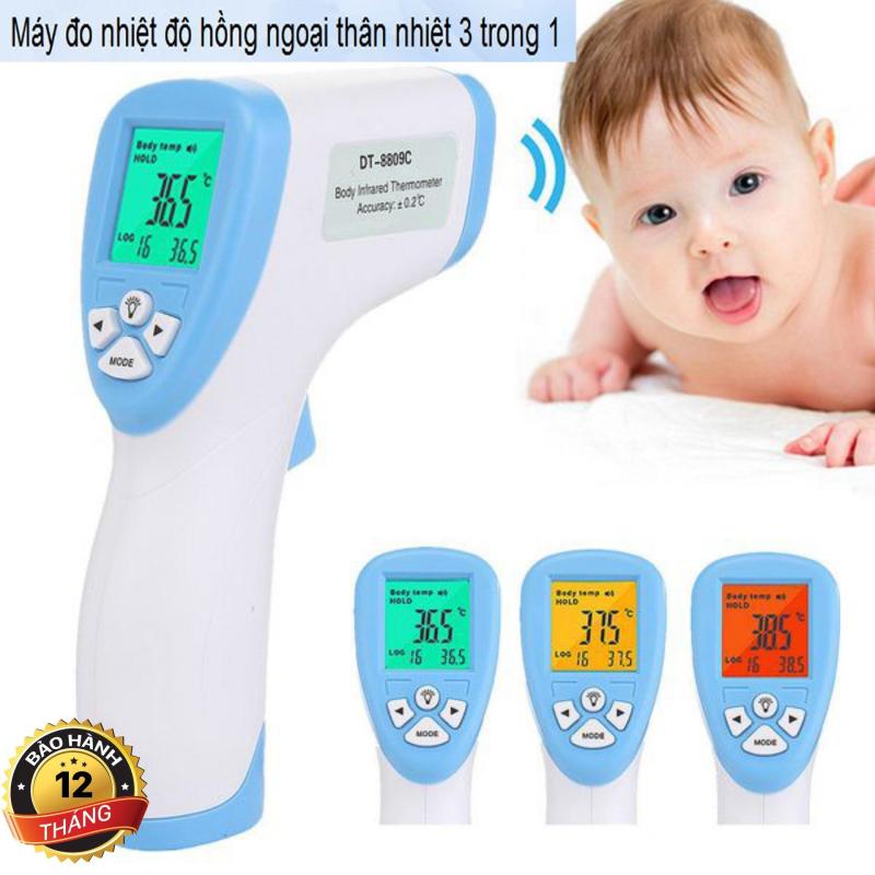 Nhiệt kế hông ngoại, Nhiệt kế trẻ em điện tử IR THERMOMETER HPF-8809C đo nhiệt độ đang năng, chế độ hồnng ngoại, chính xác nhập khẩu