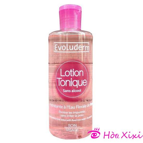 Nước hoa hồng giữ ẩm Evoluderm Lotion Tonique Sans Alcool 250ml