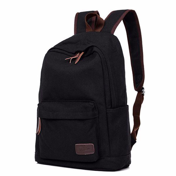 Balo đi học đi chơi nam nữ vải bố màu trơn N114