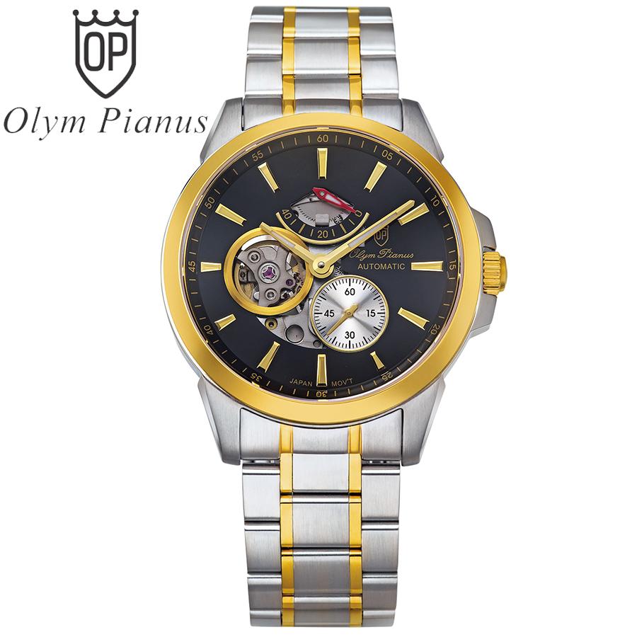Đồng hồ nam mặt kính sapphire olym pianus op9908-88.1agsk đen
