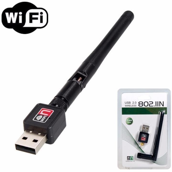 card wifi usb có anten Futureworld 802N tốc độ 150Mbps cho PC và laptop (Đen)