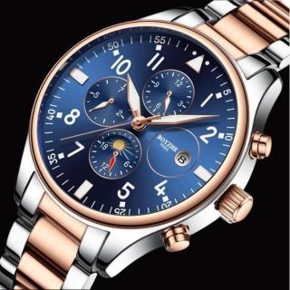 Đồng hồ cơ nam Boyzhe mặt kính Sapphire chống xước (M Dây demi mặt xanh) thumbnail