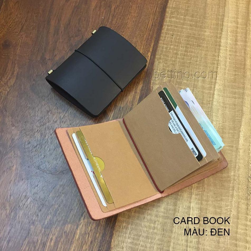 Ví đựng thẻ da thật Liberta Leather card holder card book khắc tên