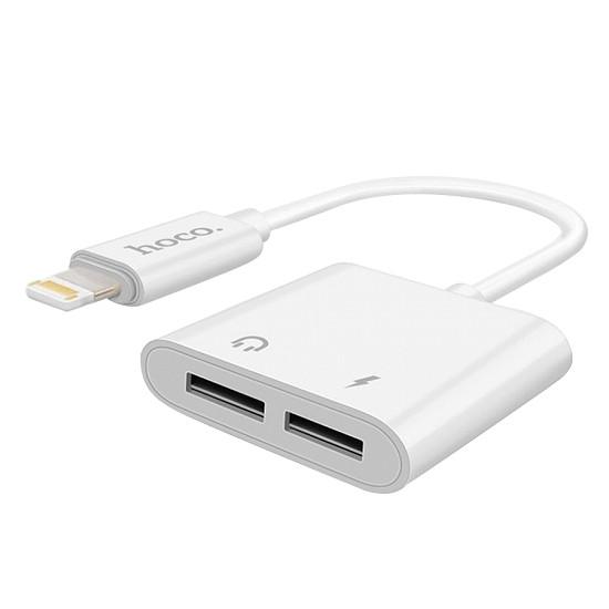 Cáp chuyển đổi 2 trong 1 vừa sạc vừa cắm tai nghe chuyển 2 cổng lightning: vừa sạc vừa nghe nhạc với iphone 7/7plus 6/6s/plus/ iphone x