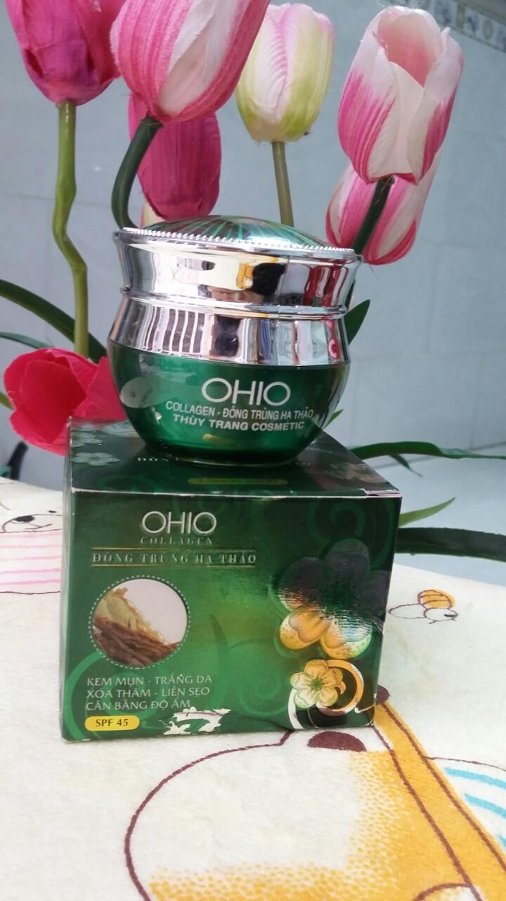 Kem trị Mụn-Trắng da-Xóa thâm-Liền sẹo+Cân bằng độ ẩm OHIO Collegen - Đông Trùng Hạ Thảo (20g)