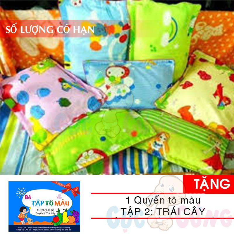 Gối nằm Đinh Lăng thảo dược cho bé số 2 TẶNG 1 quyển tô màu (tùy chọn) - goi nam cho be