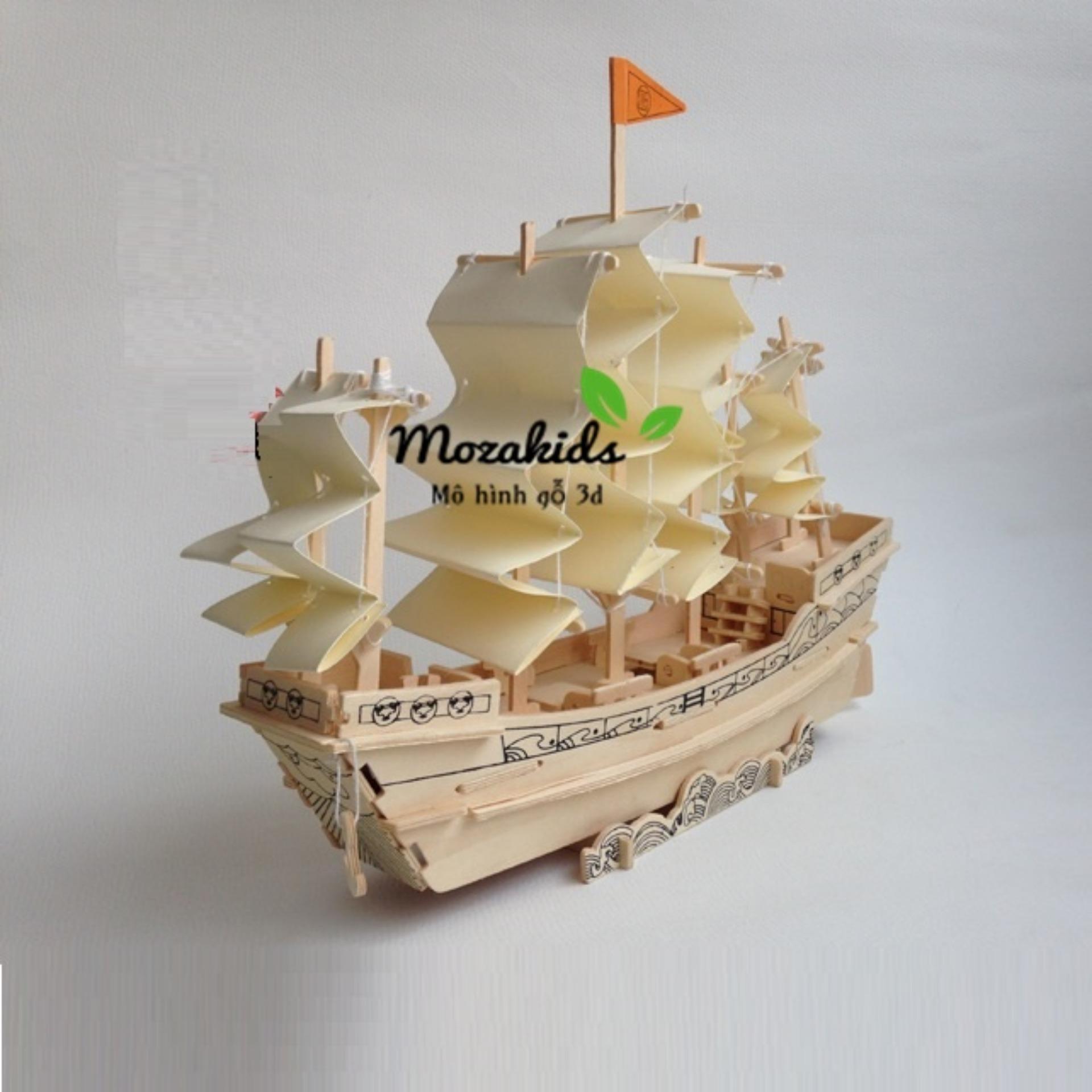 Đồ chơi lắp ráp gỗ 3D Mô hình Thuyền Nhà Minh