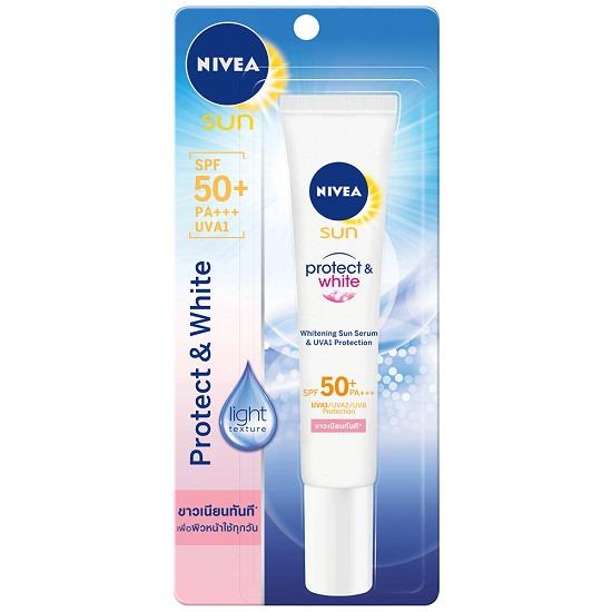 Kem chống nắng dưỡng trắng Nivea Sun Protect & White Whitening Sun Serum 30ml Hồng