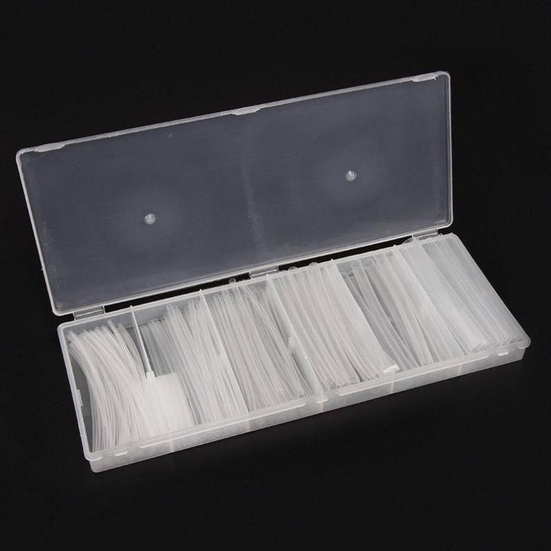 Hot sale 150Pcs Clear 100mm 2:1 Heat Shrink Tubing Transparent Polyolefin Tube Sleeving Wrap Wire Cable