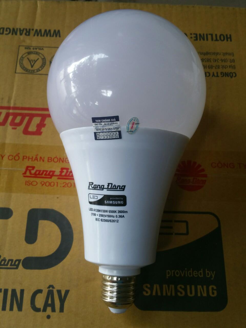Bóng đèn led tròn 30W Rạng Đông- Chip led Samsung siêu sáng