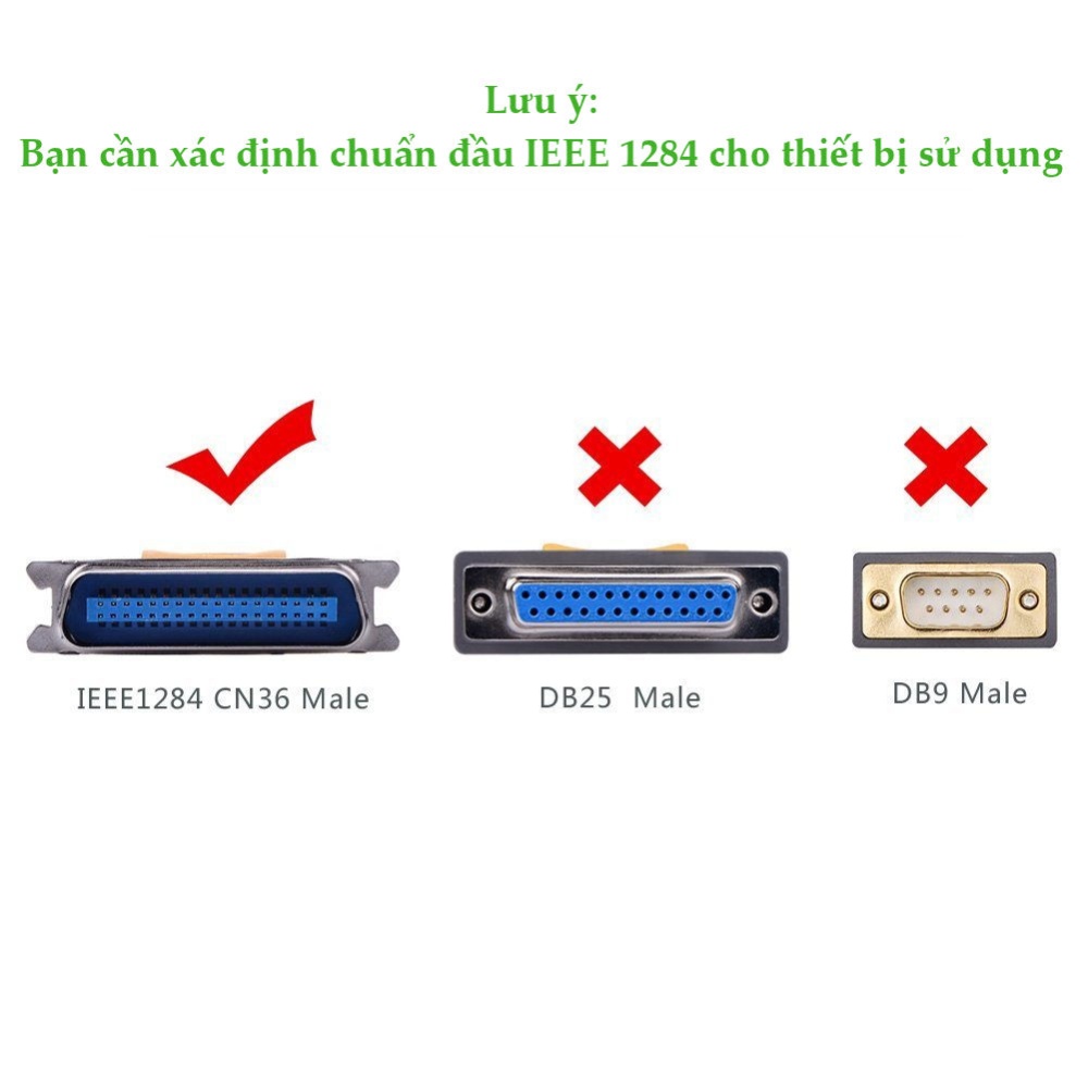 Dây máy in USB sang IEEE1284 Parallel 1m UGREEN CR124 30226 Dây máy in USB sang IEEE1284 Parallel 1m UGREEN CR124 30226