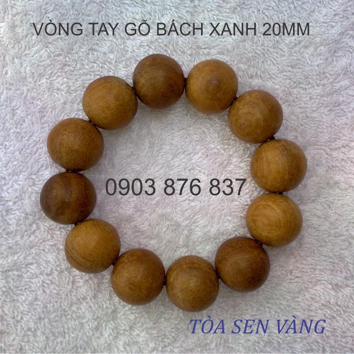 Vòng tay gỗ bách xanh 20mm