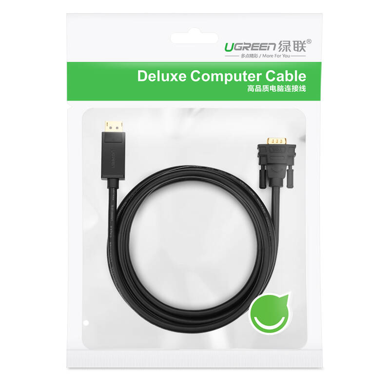 Dây chuyển đổi DisplayPort sang VGA hỗ trợ phân giải 1920x1200, 1.5M UGREEN DP105 Dây chuyển đổi DisplayPort sang VGA hỗ trợ phân giải 1920x1200, 1.5M UGREEN DP105
