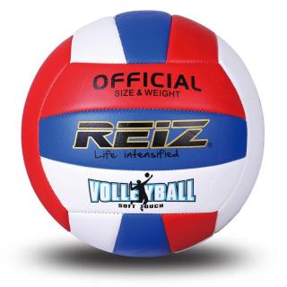 OH REIZ Professional Soft Volleyball Ball Competition Training Ball Official Size White & Red & Blue thumbnail