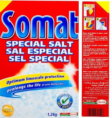 Muối rửa chén somat 1,2kg dùng cho máy rửa bát
