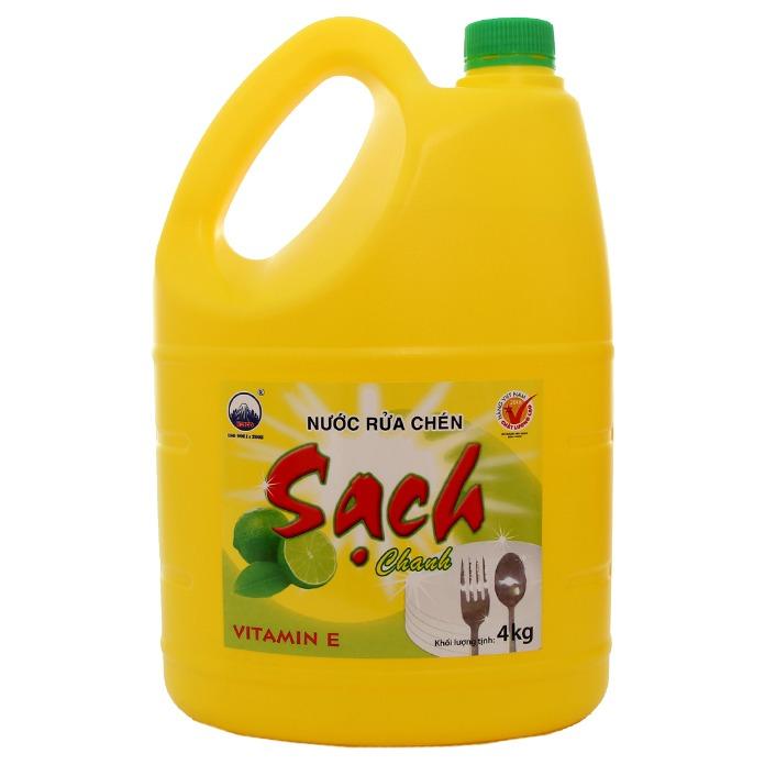 Nước rửa chén NET Sạch Vitamin E hương Chanhcan 4kg ko hại da tay Gia Phát Trade